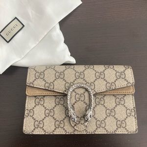 Gucci Supreme Monogram Mini Dionysus Bag Taupe